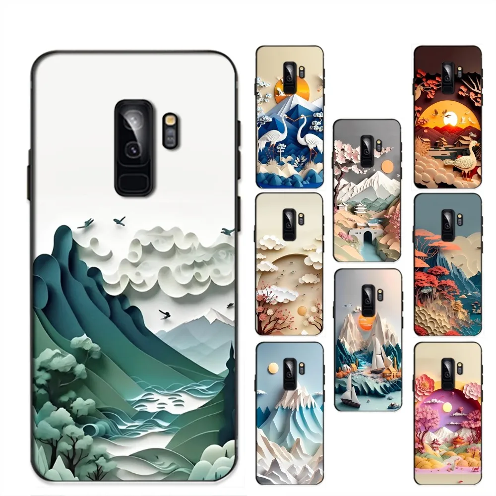 Creative Mountains And Rivers Phone Case For Samsung S 9 10 20 21 22 23 30 23plus lite Ultra FE S10lite Fundas