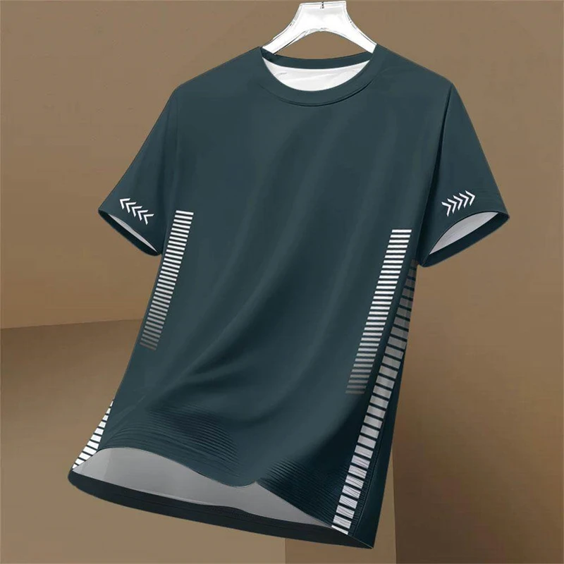 

Men's Running T Shirt Summer Short Sleeve Cooling T-Shirt Quick-Dry Breathable Gym Tee Outdoor Fitness Sportswear Men's Clothing