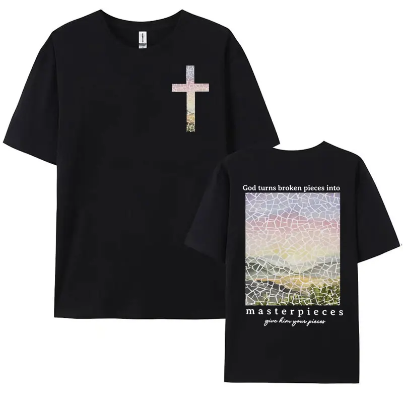 

Bible Verse Christian T Shirt Religious Gift Jesus Apparel T-shirt for Men Women Vintage Cotton Short Sleeve T Shirts Streetwear