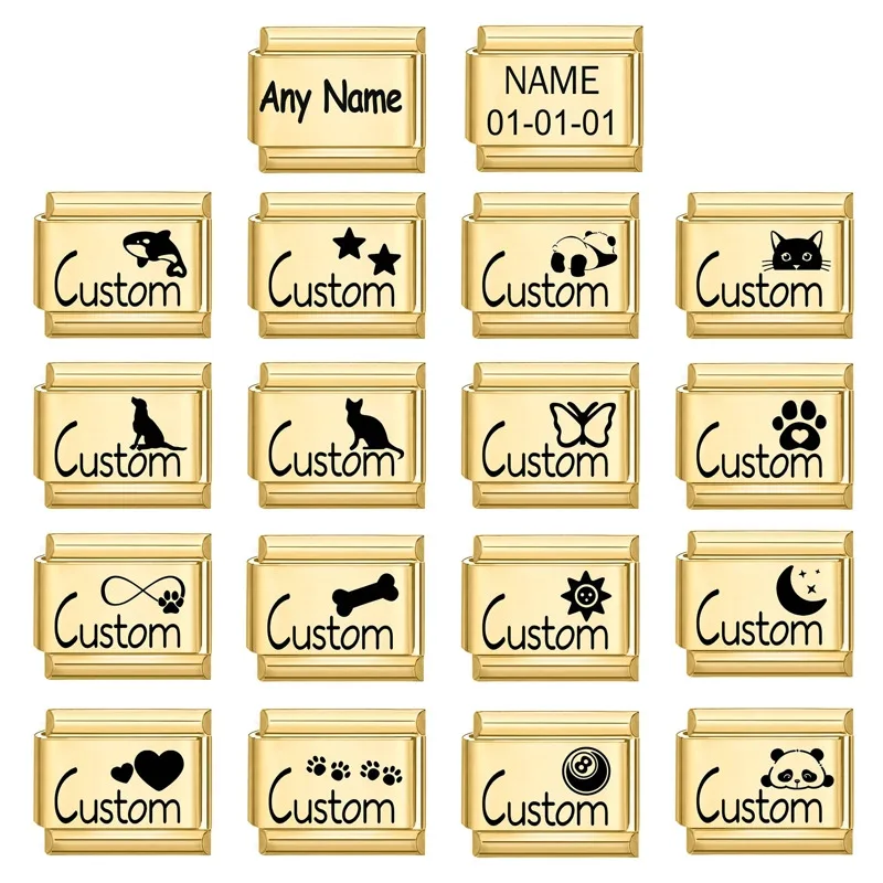 Youvelst-وصلات سحر إيطالية شخصية ، اسم مخصص الصنع ، تاريخ عيد ميلاد ، فولاذ مقاوم للصدأ ، صناعة المجوهرات ، سوار مناسب 9