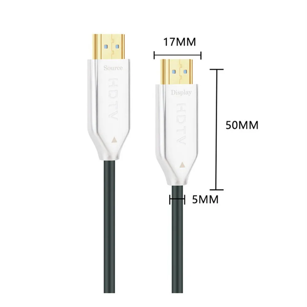 HDTV 2.0 Fiber Active Optical Cable 4K 60Hz 18Gbps Ultra High Speed HDR Male to Male For Projector Monitor 10m 20m 30m 40m 50m
