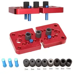 2-10MM Drilling Locator Wood Dowelling Jig Self Centering Drill Guide Kit Vertical Pocket Hole Jig DIY Woodworking Tools