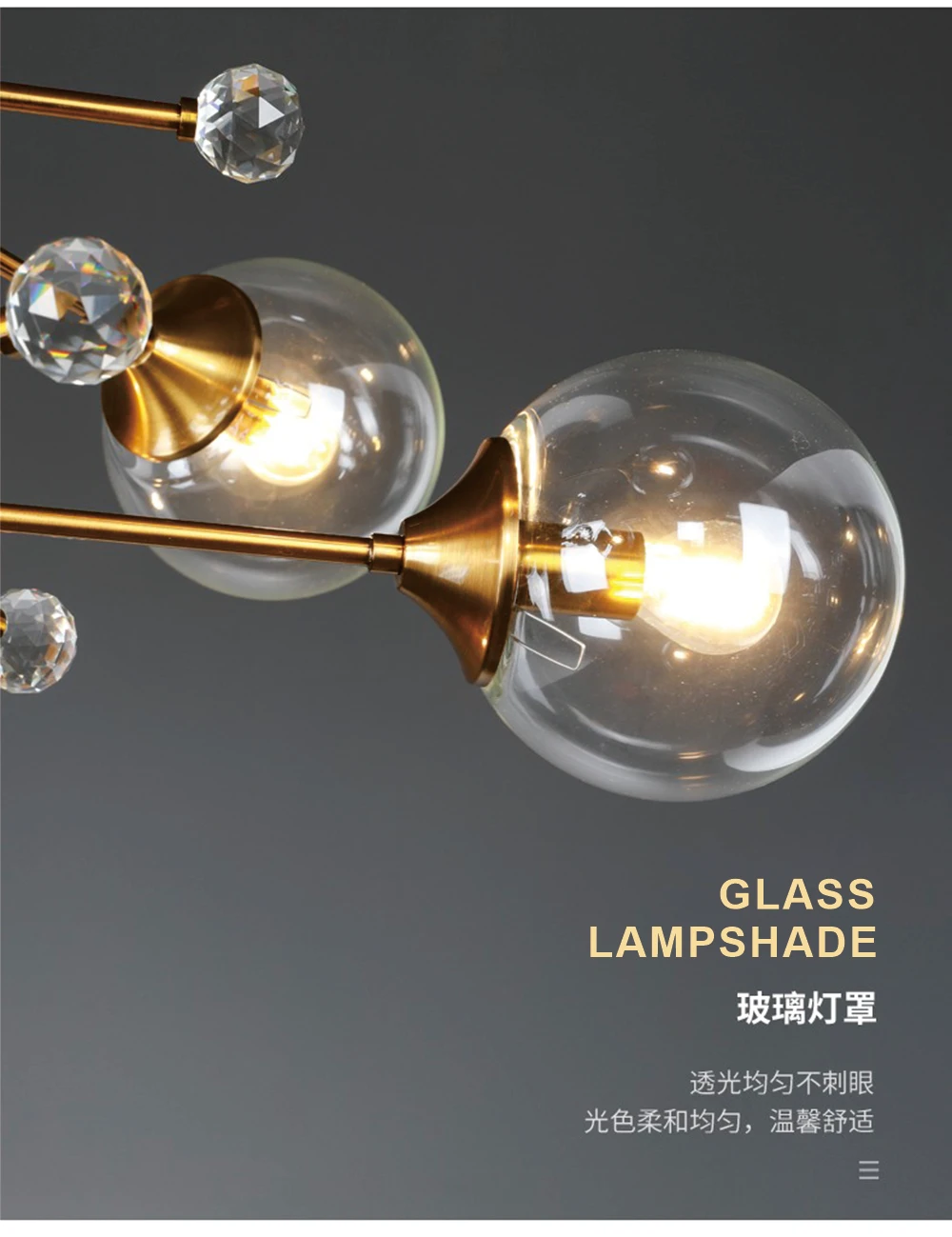 Modern LED Glass Pendant Light Magic Bean Molecular Design Chandeliers for Home Decor Suitable for Living Dining Room Bedroom