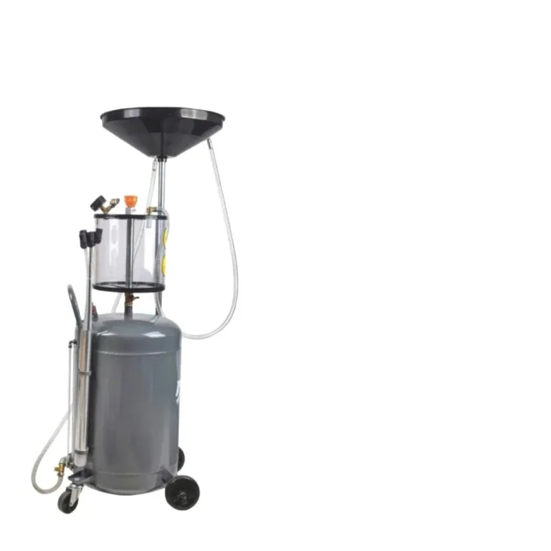 Pneumatic measuring cup with pipe, recycler tank replacement