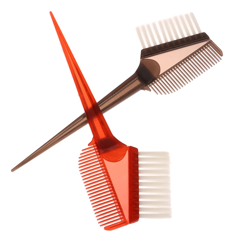 فرشاة شعر على الوجهين ، أداة صبغ ، مشط احترافي لتصفيف الشعر ، ملحقات صالون حلاقة ذاتية الصنع ، 1 تلوين