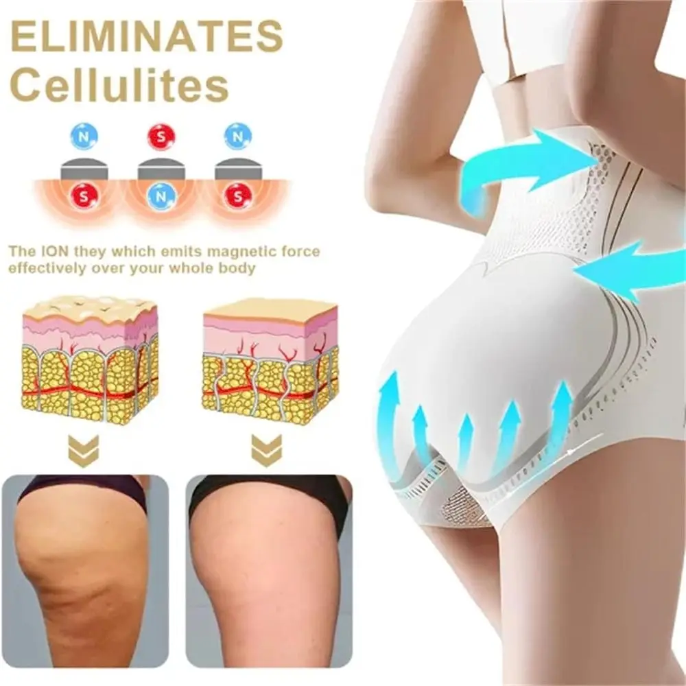 Ice Silk Ion Fiber Repair Shaping Panties High Waist Sculpt Ion Shaping Shorts Tummy Control Butt Lifting Shorts For Yoga Sports