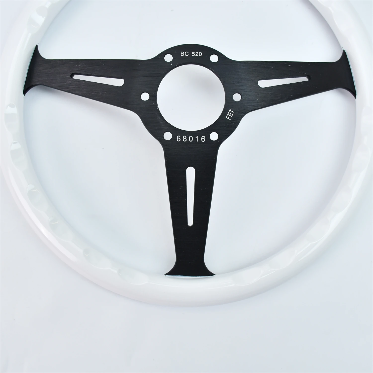 

ABS Brown Wooden Steering Wheel Universal Racing Car Chrome Silver Spoke Wood Grain Auto Steering Wheel