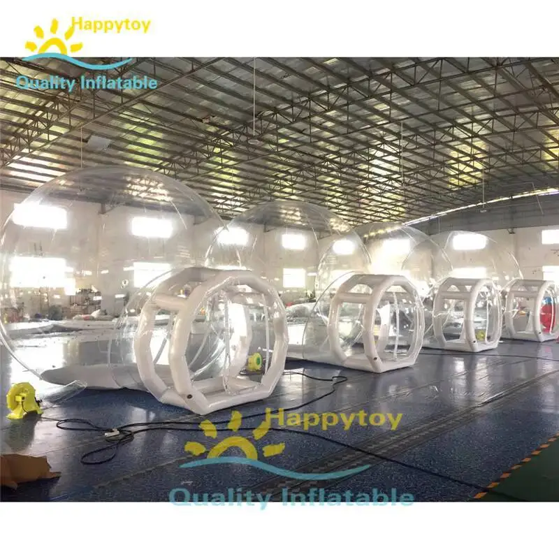 Tienda de campaña inflable de pvc iglú, burbuja transparente para exteriores, Comercial