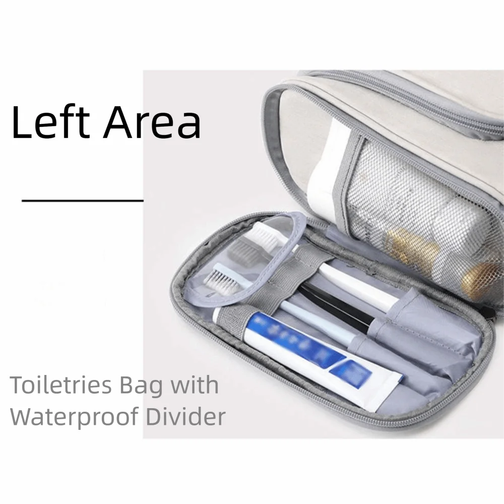 Водонепроницаемая женская косметичка, пылезащитная складная дорожная косметичка на молнии с несколькими карманами, подвесная дорожная косметичка для ванной комнаты