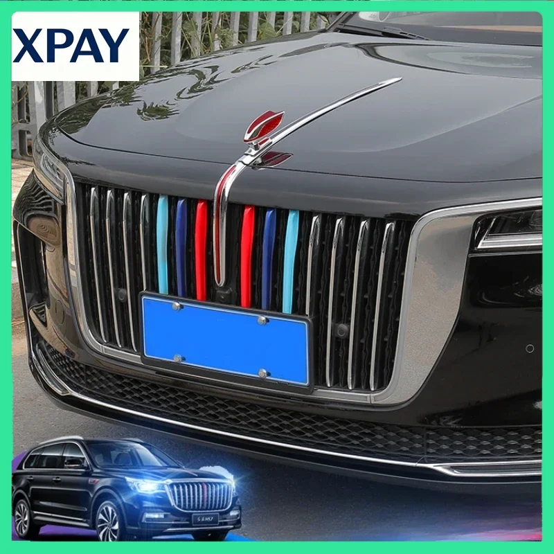 

Новая эмблема переднего капота для Hongqi HS7 HS5 EHS9 H6 H5 H9 модификация потокового света, декоративная наклейка, персонализированный значок автомобиля