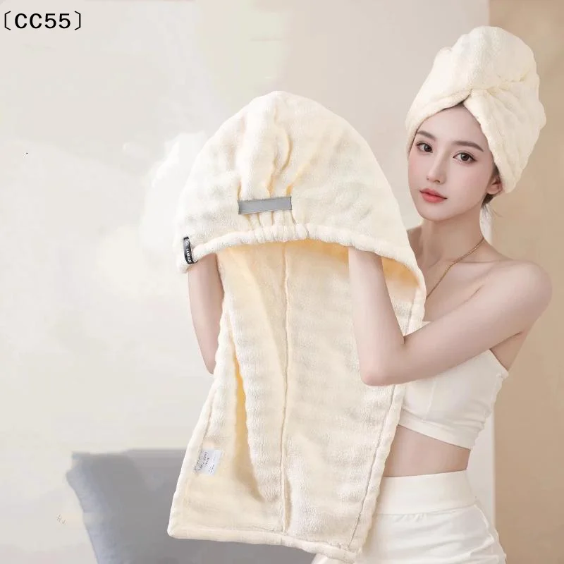 Dry Hair Cap For Women Thickened And Super Absorbent Headscarf For Wiping Hair Quick Drying Cap Dry Hair Towel〔CC55〕