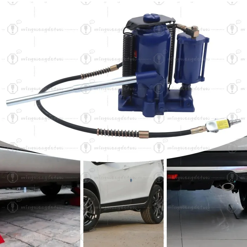 Pneumatic Hydraulic Bottle Jack Dual Power 20Ton Air Over Heavy Duty for Truck Trailer Auto Repair with Quick Lift