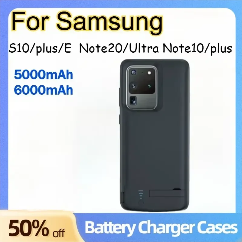 5000mah 6000mAh Magnetic Battery for Samsung S10plus S10 S10E Note20Ultra Note20 Note10plus Note10 Portable Power Bank Cover