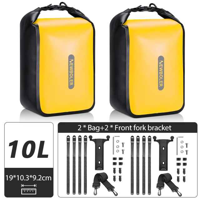 NEWBOLER 10L Große Kapazität Fahrrad Tasche Wasserdichte Elektrische Jagd Fahrrad Tasche Fahrrad Quick Release Gabel Tasche Fahrrad Hinten Sitz Tasche