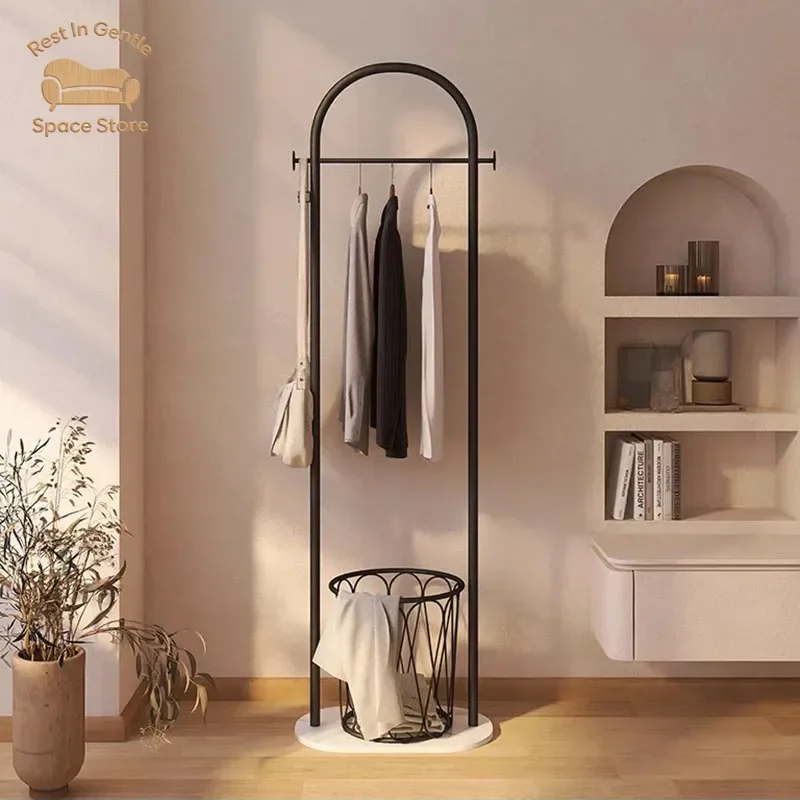 Bedroom Metal Clothes Rack Minimalist Aesthetic White Storage Clothing Rack Stand Boutique Tendedor De Ropa Modern Furniture