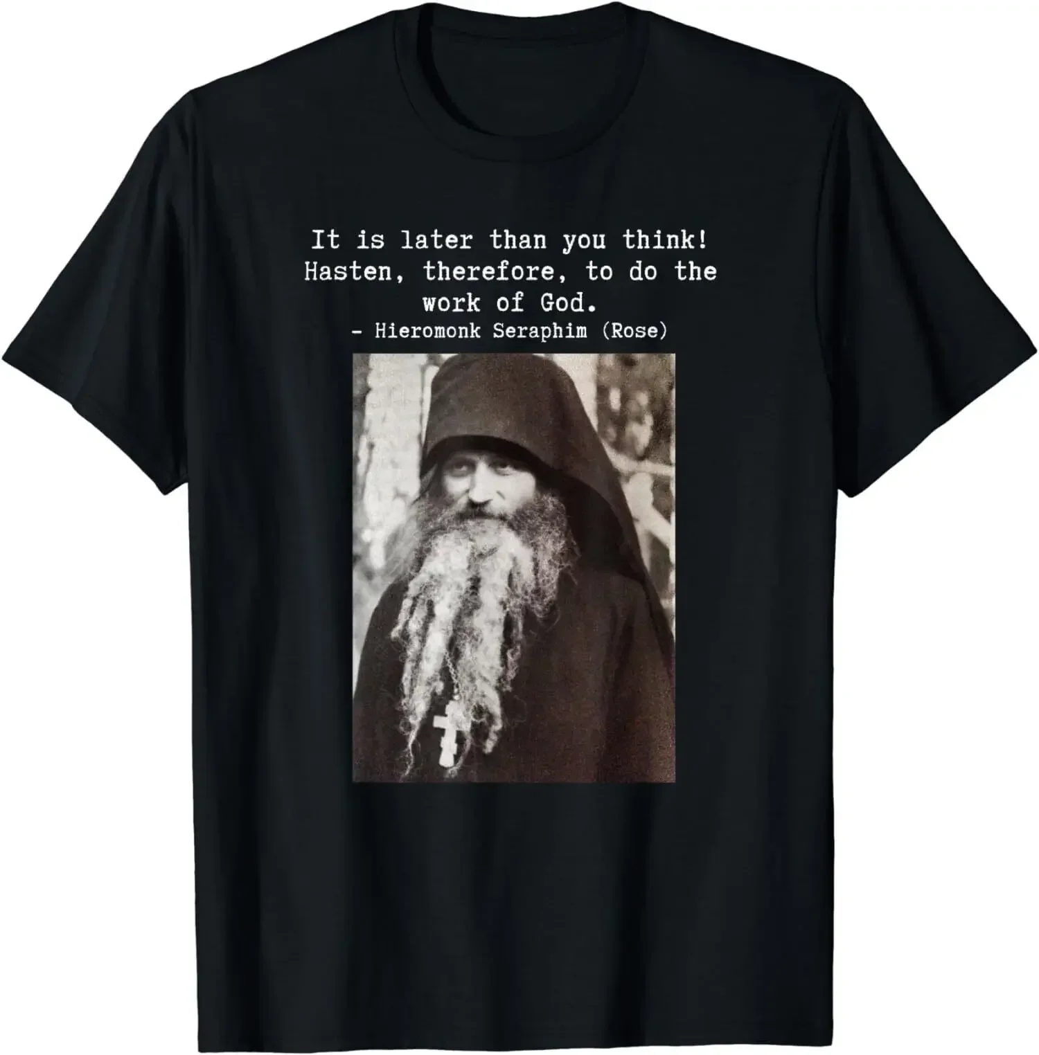 Fr Seraphim Rose Eastern Orthodox T-Shirt 100% Cotton O-Neck Summer Short Sleeve Casual Mens T-shirt Size S-3XL