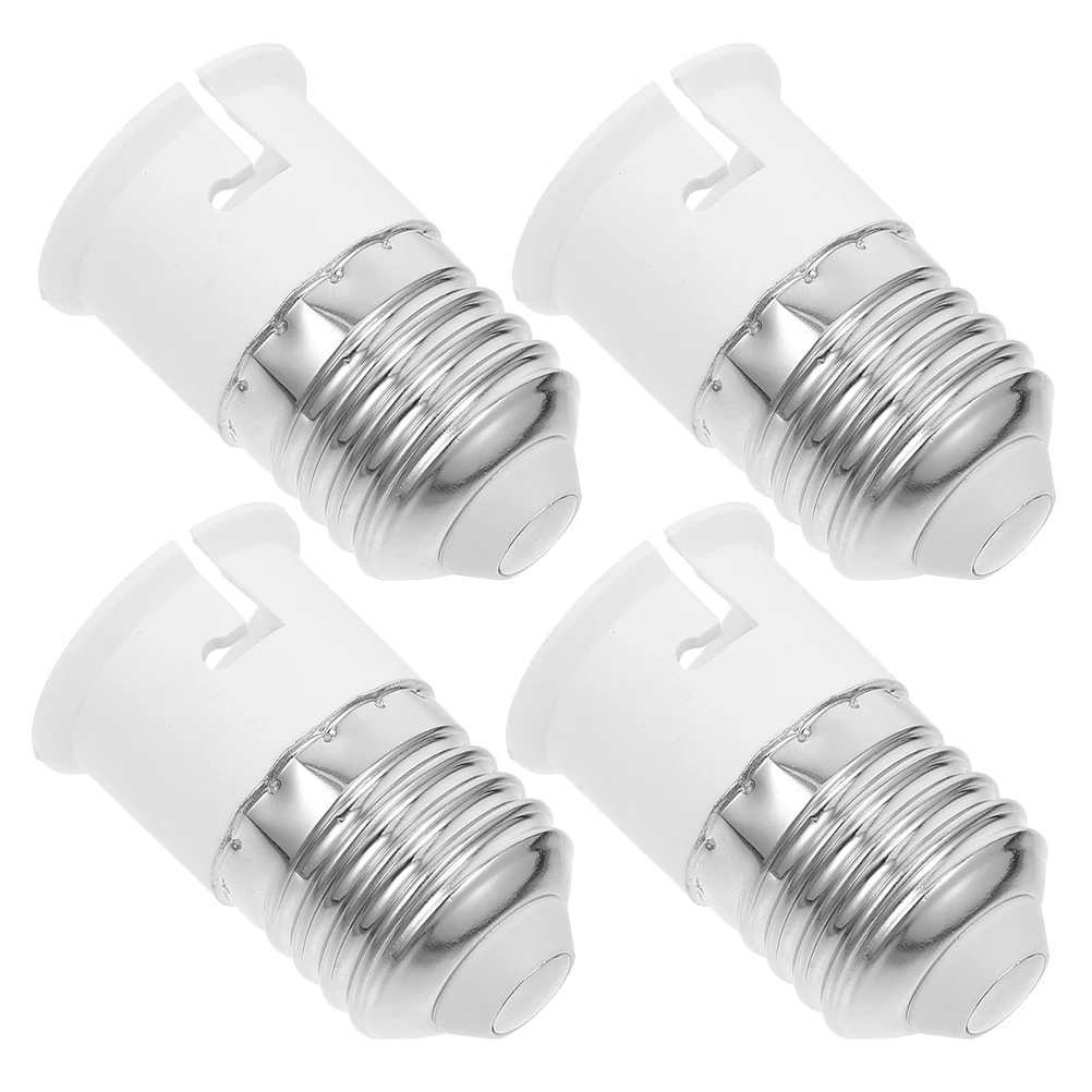 

4 шт. конвертер цоколя для лампочки E27 в B22, адаптер цоколя лампы, устойчивый к высоким температурам для домашнего офиса, цоколь для лампочки