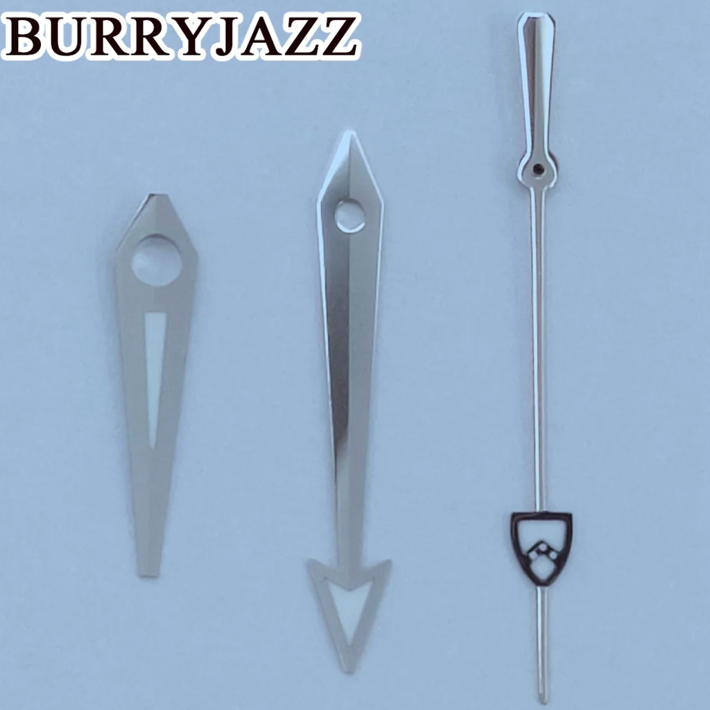 BURRYJAZZ NH35 NH36 NH38 7S26 7S36 4R35 4R36 Watch Hands Silver Yellow Hands Green Luminous