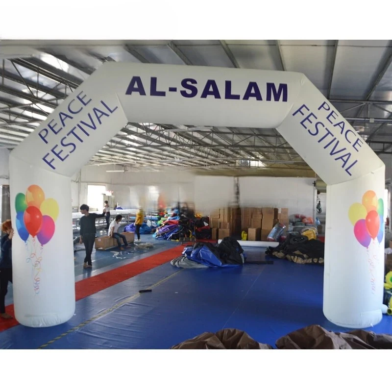 

Door Customized 6x4mh Inflatable Arch Brand Logo Inflatable Archway With Line For Events Advertising Promotion