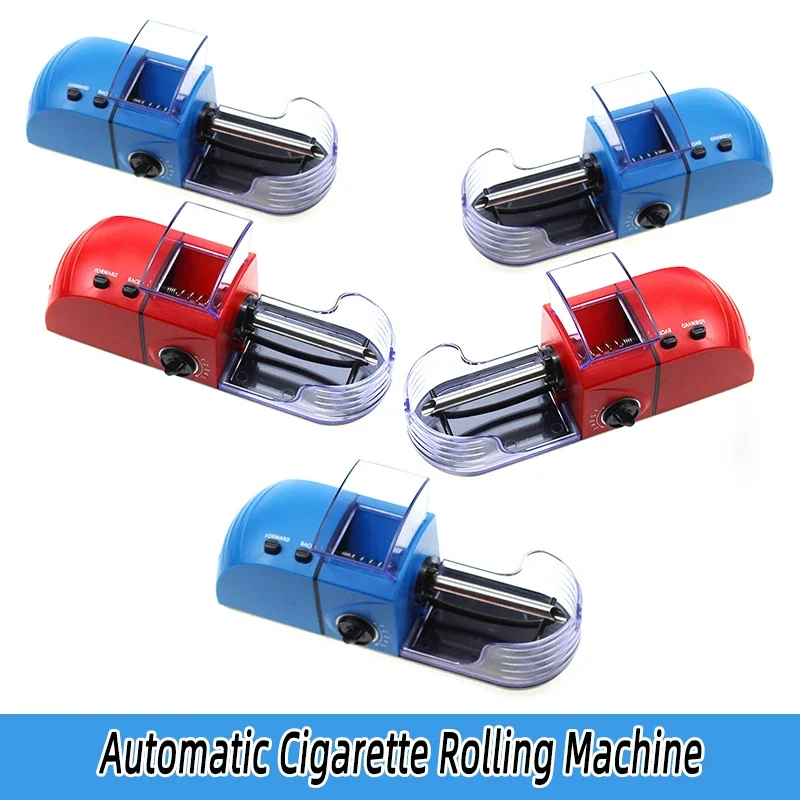 FASTRed, Blue, Fully Automatic Electric Cigarette Roller Tobacco Rolling Injector Automatic Cigarette Accessories EU / US Plug