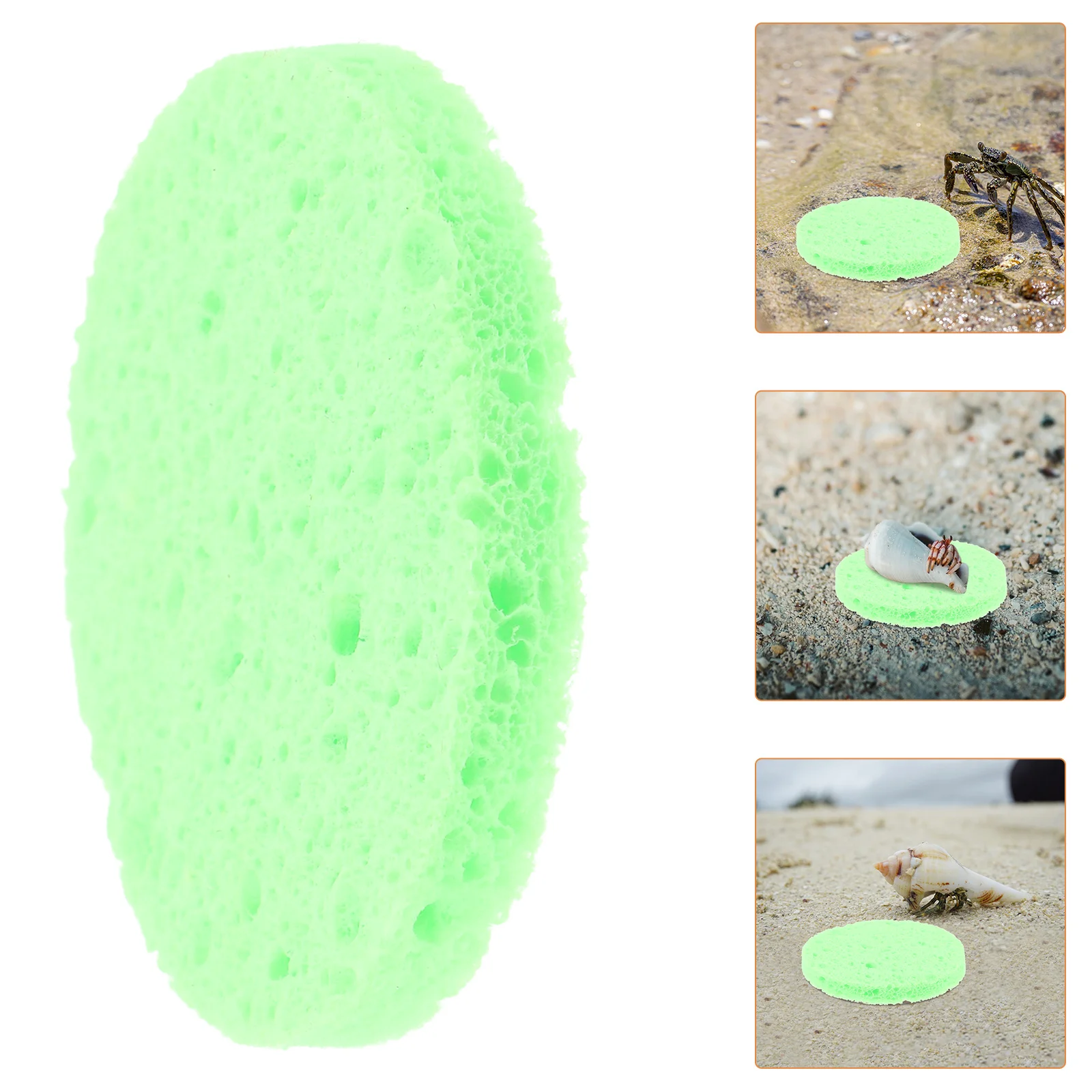 

10Pcs Hermit Crab Sponges Humidity Maintaining Natural Safe Multifunctional Tank Supplies Fish Tank Sponges Unbleached Sponge