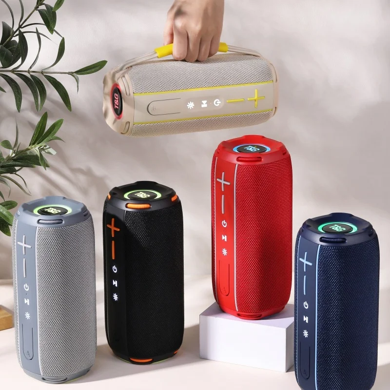 TG696 ลำโพงบลูทูธไร้สายแบบพกพากลางแจ้งลำโพงคู่บลูทูธ 5.3 ซับวูฟเฟอร์ RGB โคมไฟรองรับ FM/การ์ด TF/ดิสก์ USB TWS