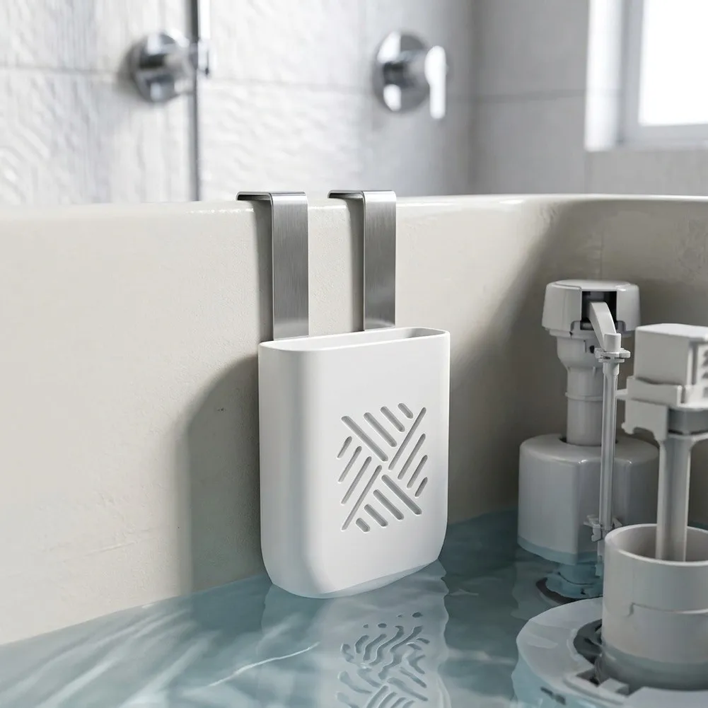 Toilet Tank Block Holder for Cleaning Tablets Plastic Hanging Bracket Promotes Hygienic Tank Environment Daily
