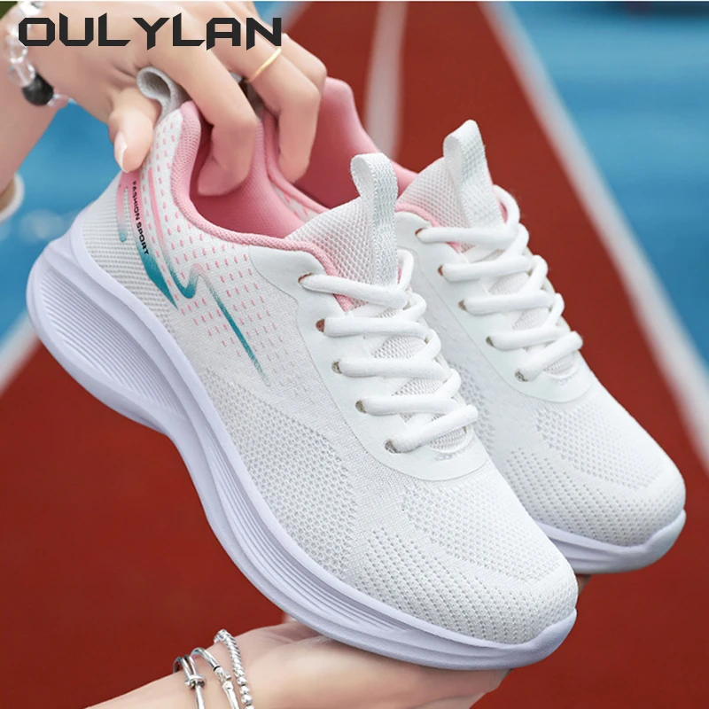 

Fashion Breathable Elastic Sneakers Trendy Running Shoes for Women Female Spring Casual Flying Weaving Sports Shoes Dropshipping