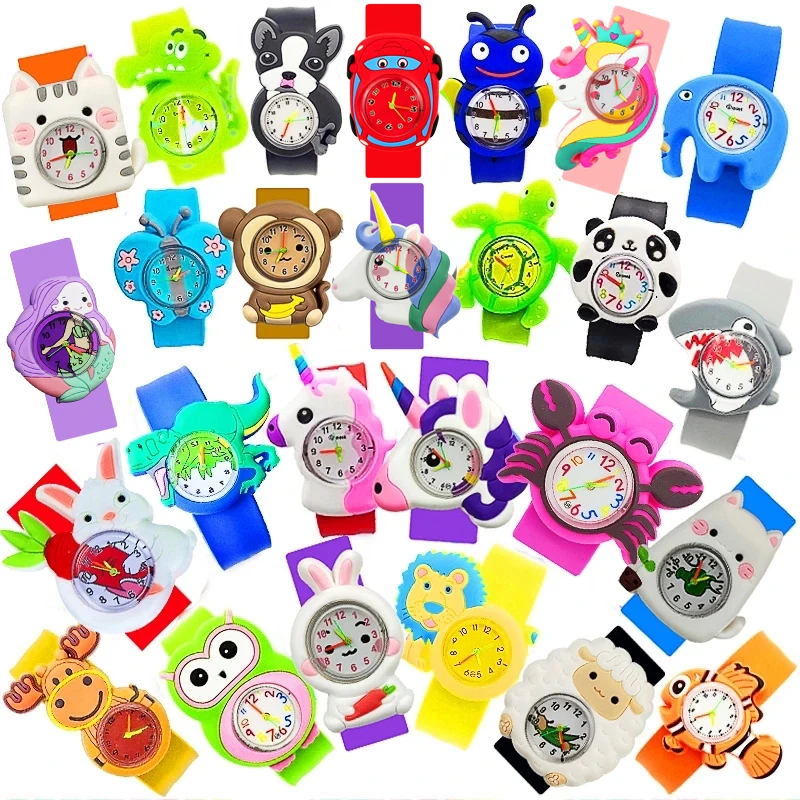 New Cartoon Children Watches Baby Toys Birthday Party Gift Boys Girls Students Clock 1-14 Years Old Kids Slap Watch Bracelet