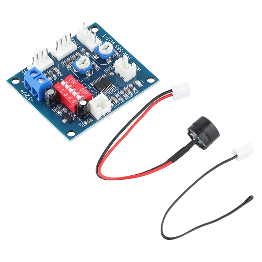 

4-Wire Fan Temperature Control Speed Controller DC 12V Fans Voltage Regulator Buzzer Module PWM PC CPU 50K