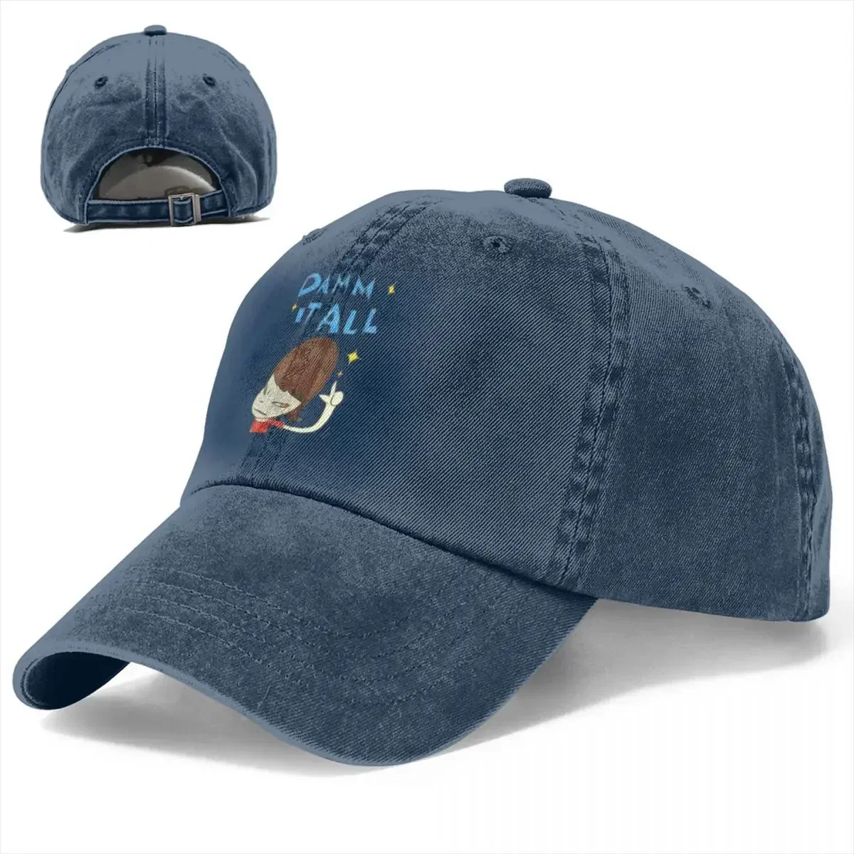 New Yoshitomo Nara Damm It All Stuff Men Women Trucker Hat Distressed Denim Hats Cap Vintage Outdoor All Seasons Travel  Hat