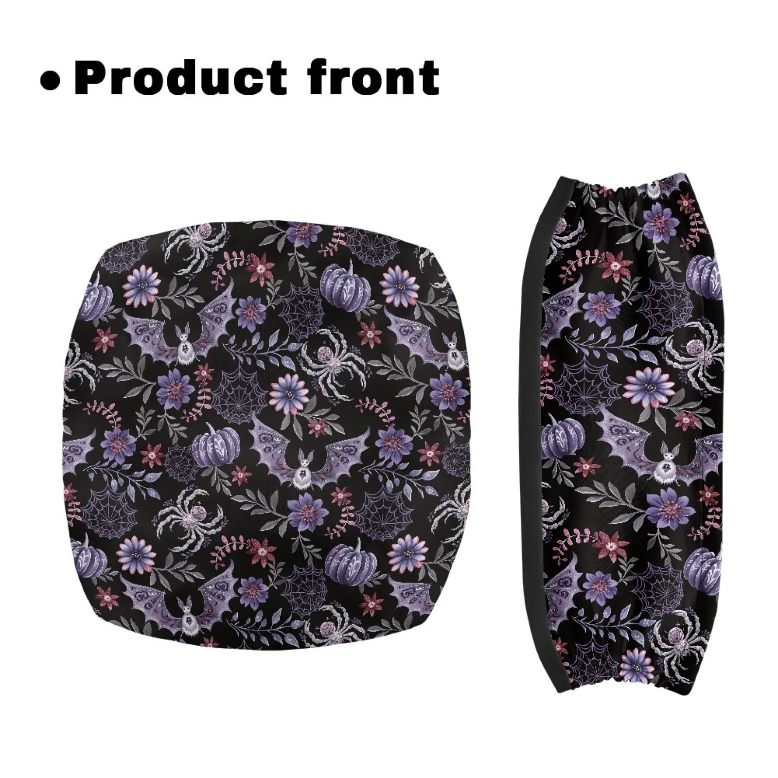 Coloranimal Gothic Pattern 2PCS Rollator Seat Back Cover Rollator Walker Seat Cover for Ladies Indoor