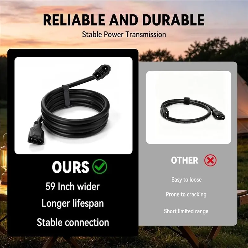 XT150 Extra Battery Cable 1.5M For Ecoflow For Delta 2/2 Max/3/3 Plus/1500 Wave 2/Wave 3, NOT For Delta Pro/Pro 3