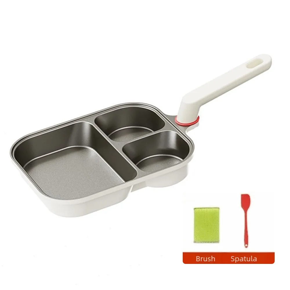 

Посуда, 3 чашки, антипригарная сковорода для яиц, круглая форма для яиц, сковорода для яиц, плита с плоским дном, утолщенная сковорода для завтрака, семейный размер