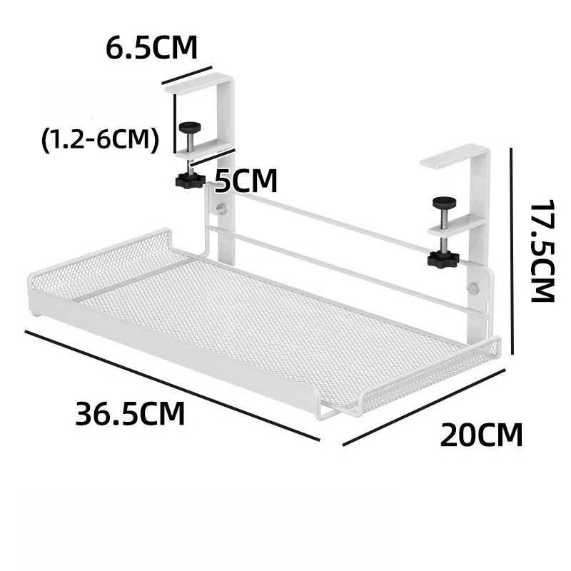 Picture 7: Under Desk Cable Management Tray No Drill Steel Desk Cable Organizers Wire Management Tray Cable Management Rack Storage Shelf