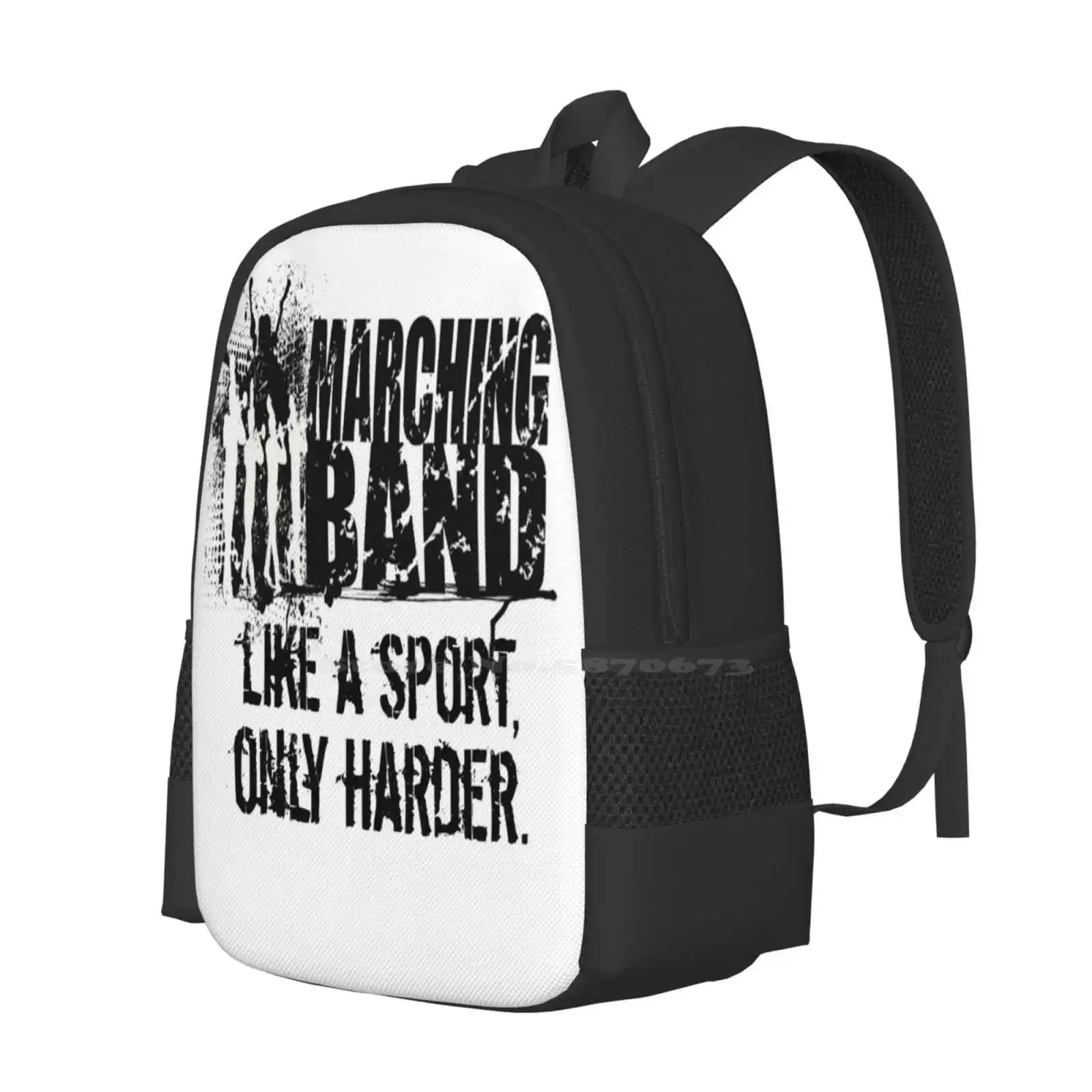 Funny Marching Band Shirt-Marching Band Gifts-Like A Sport Only Harder 3d Print Design Backpack Student Bag Funny Marching Band