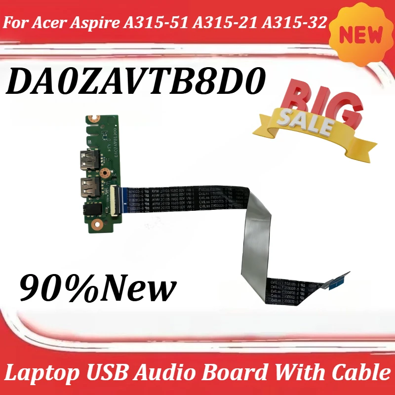 

90%New Laptop USB Audio Board With Cable For Acer Aspire A315-51 A315-21 A315-32 DA0ZAVTB8D0