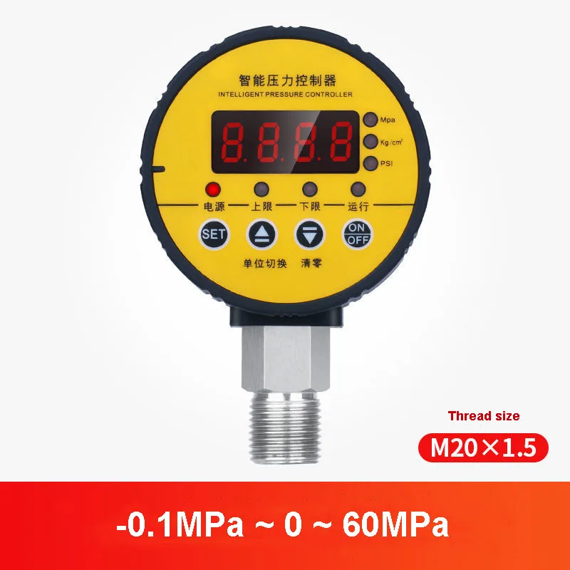 Digital Pressure Gauge Air Compressor Pressure Switch Mpa PSI DC12V DC24V AC220V 1/4'' Thread