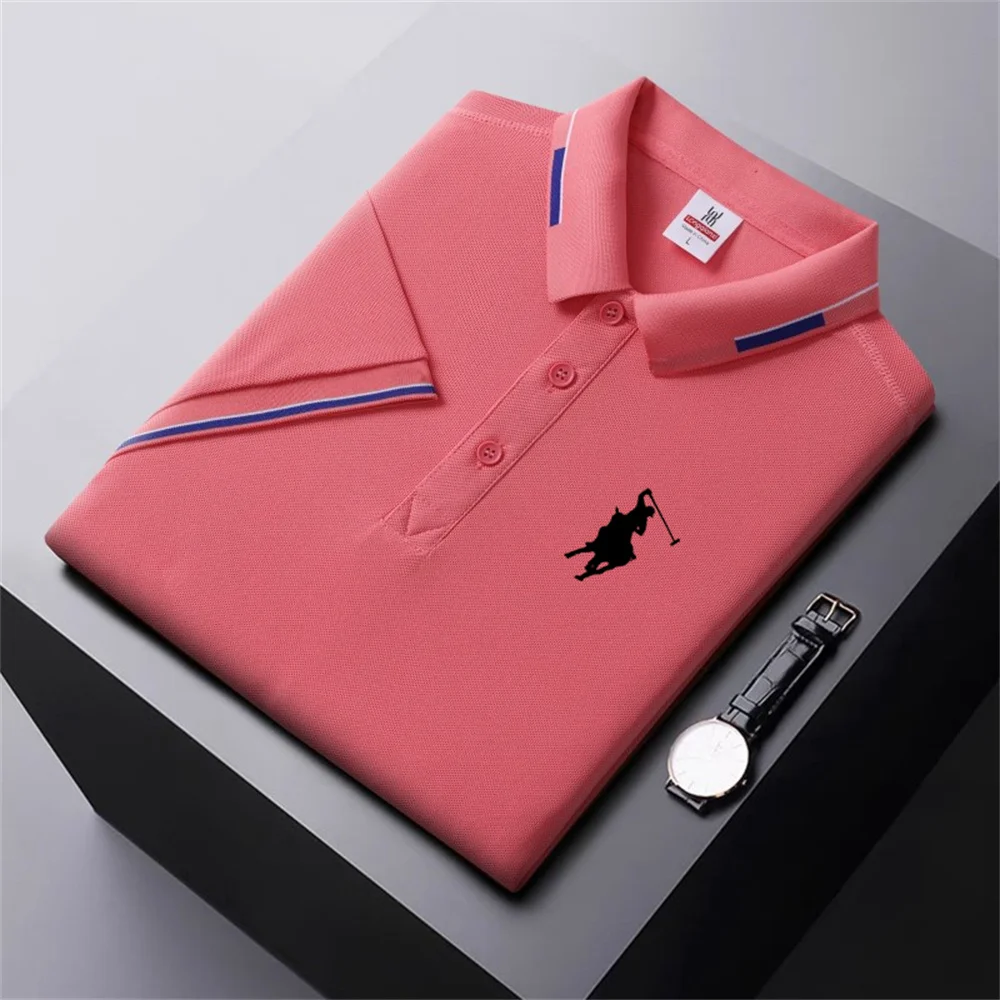 Summer high-end men's polo shirt quick-drying breathable casual fashion business sports short-sleeved POLO shirt men's clothing