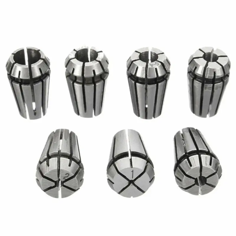 Shaft ER11 Collet Metric Milling Drilling Chuck 1-7mm Motor 7pcs Engraving Spring Set With ER11A 5mm Extension