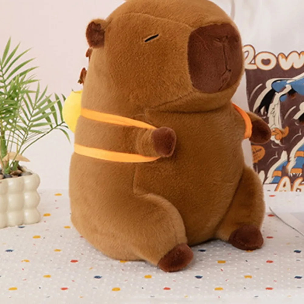 Cute Wealth Tree Capybara Plush Doll Soft PP Cotton Simulation Capybara Toy Stuffed Animal Stuffed Capybara Doll Children Toys