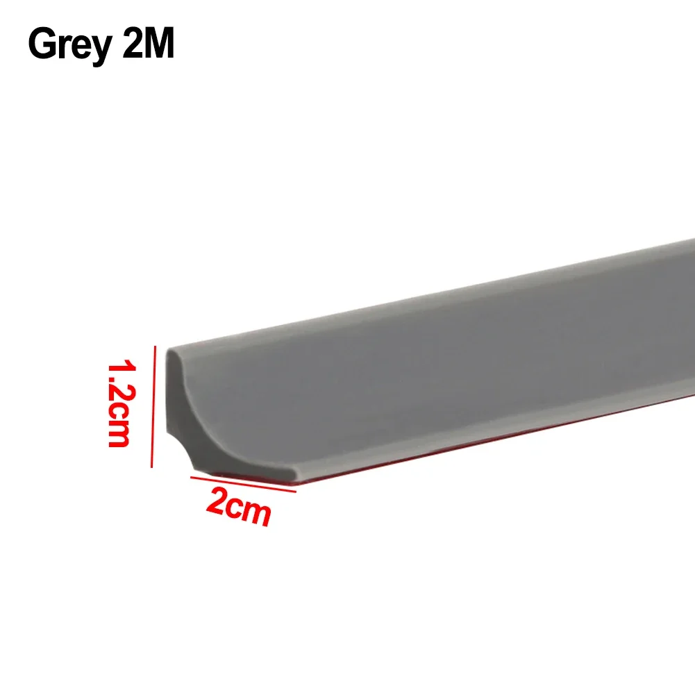 Water Retention Barrier Strip Designed for Bathroom and Kitchen Floors Silicone Material Flexible Stopper for Shower Thresholds