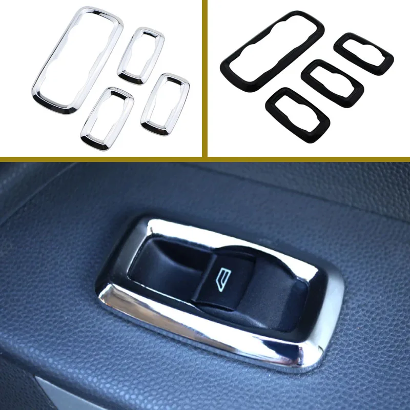 My good car for Ford Ecosport New Fiesta MK7  ABS Chrome Window Lifter Switch Decoration Panel Cover Trim StickerAccessories