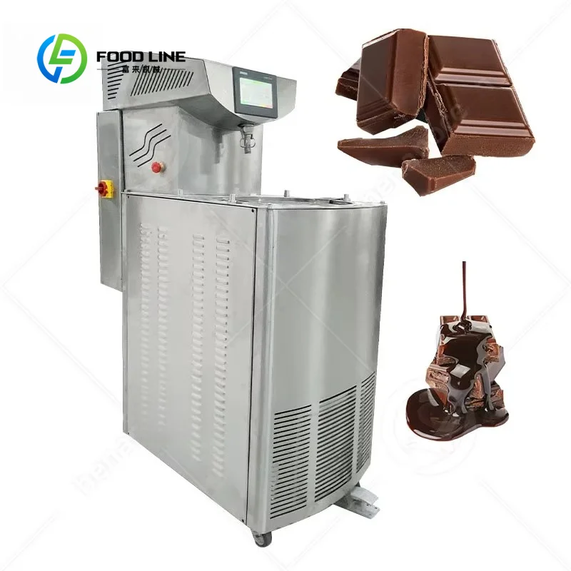 Chocolate Temper Machine Commercial Continuous Full Automatic 50kg 60kg Chocolate Melting Tempering Equipment