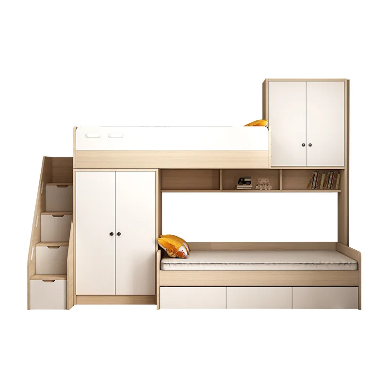 Staggered upper and lower small apartments, high and low multi-function upper and lower bunks