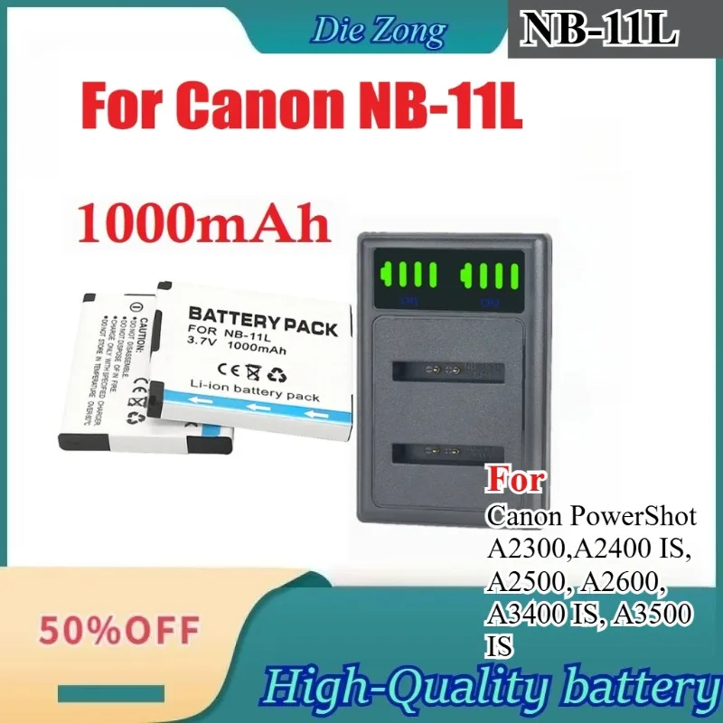 

New 1000mAh NB-11L NB11L NB 11L NB-11LH Battery For Canon PowerShot A2300,A2400 IS, A2500, A2600, A3400 IS, A3500 IS