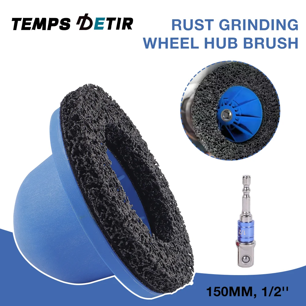 Cordless Wheel Hub Grinder for Tire Rust Removal, Cleaning Rotor 150MM Wheel Hub Grinding/Polishing Tool with 1/2