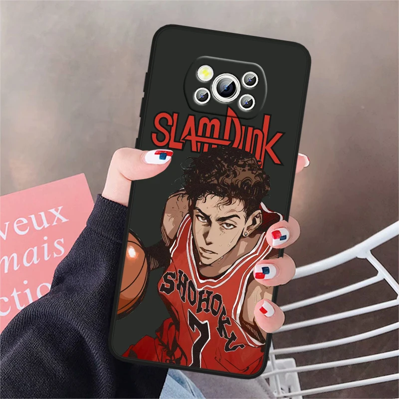 S-lam D-unks Animation For POCO X6 M6 C55 C50 C40 C3 F5 F4 F3 M6 M5 M4 4G 5G GT Pro Silicone Black Phone Case