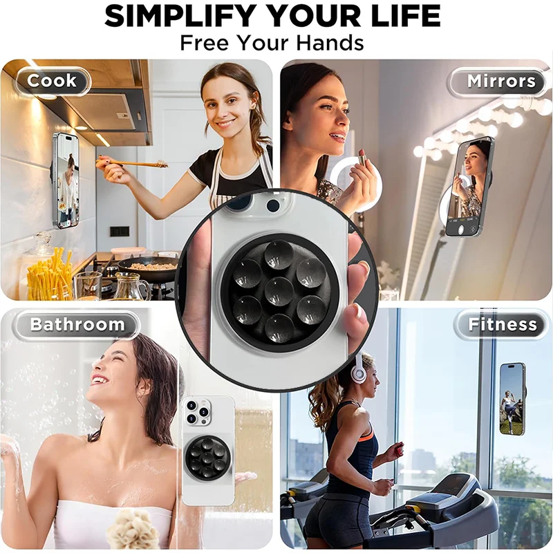 For Magsafe Suction Phone Grip - Universal Magnetic Suction Grip 360° Rotating Hands-Free Holder for iPhone 17  16 15 14 13 12