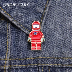 Space Robot Astronaut Enamel Pins Cartoon Badges Custom Metal Lapel Cute Robot Brooch Clothes Hat Bag Jewelry Accessories Gift